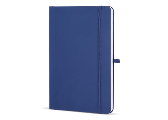 Carnet promotionnel A5 avec notes adhésives Olmo Bleu foncé
